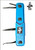 Blue leather bull rope pad Adult Jr 15 x 4