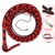 EPT black red nylon on leather bull whip
