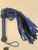 Blue Leather Whip 18.5" Riding Horse Whip - Equestrian Horse Flogger