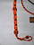 Bull Whip - Orange w Black Trim Paracord Nylon on Leather 16 Ply - 8ft Handmade