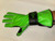 Premium Reinforced Black & Green Calf Leather Left Hand Bull Riding Glove with Built on Wrist Strap