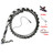 Black white 16 ply paracord bull whip