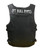 Back view of EPT Bull Riding Vest v3.0 showing padded design and stitching, black and white leather