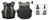 EPT Premium Leather Bull Riding Vest - Black & Grey Leather EPT Brand - Adult Medium