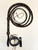 EPT handmade black brown paracord bull whip