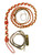 Bull Whip - Black - Brown- White- Red Paracord Nylon on Leather 16 Ply
