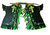 Adult Bull Riding Chaps Black & Green w Crosses -Bull Riding Rodeo Chaps 32"- 35"
