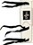 Youth white leather bull rope pad 12 x 3.5