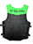 EPT Leather Bull Riding Vest V2.0- Black & Lime Green Leather EPT Brand - Adult Medium Tall