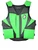 EPT Leather Bull Riding Vest v3.0- Black & Lime Green Leather EPT Brand - Adult  Front View