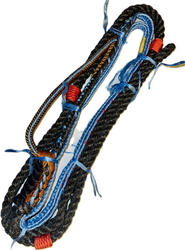 Bullhide Rope Black & Blue Poly Pro Bull Rope - 9/7 RH or LH | EPT Bull Ropes