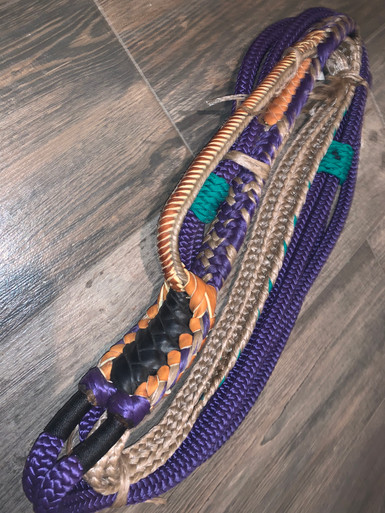 Purple Jr. Pro Custom Bull Rope - 9/7 LH | EPT Bull Ropes