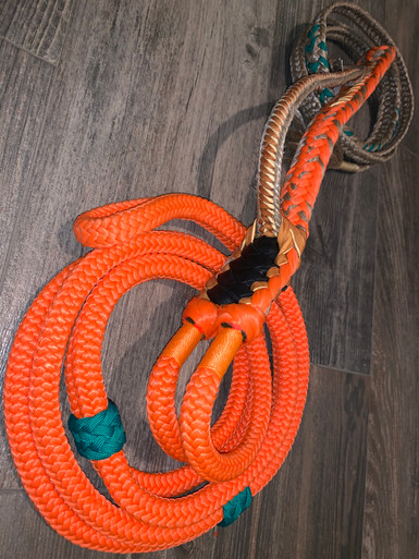 Orange Mini Bull Rope – 9x7 RH Custom Kids Rodeo Bull Rope