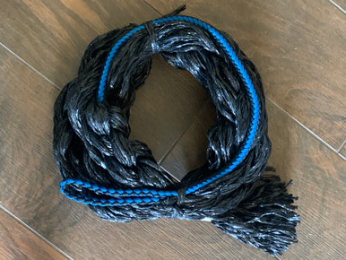 6ft Adult Black Poly Saddle Bronc Rein - EPT Bull Ropes