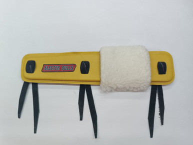 Bull Rope Pad – Yellow Leather Cushion with Real Sheep Wool