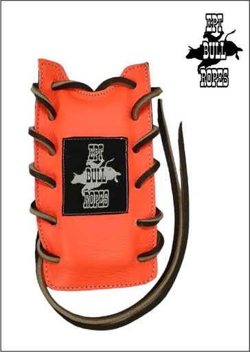 Orange Padded Knuckles Leather Bull Rope Pad| EPT Bull Ropes