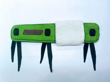 Lime Green Leather Bull Rope Pad | EPT Bull Ropes