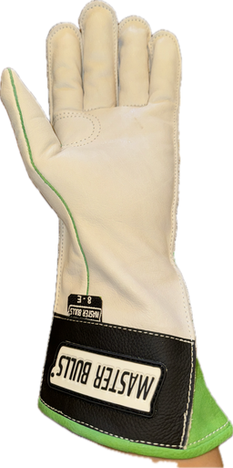 Brazilian White Bull Riding Glove Left Hand | EPT Bull Ropes