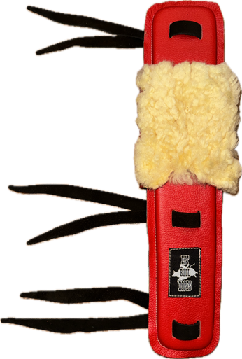 Red Bull Rope Pad: Leather & Sheep Wool - EPT Bull Ropes