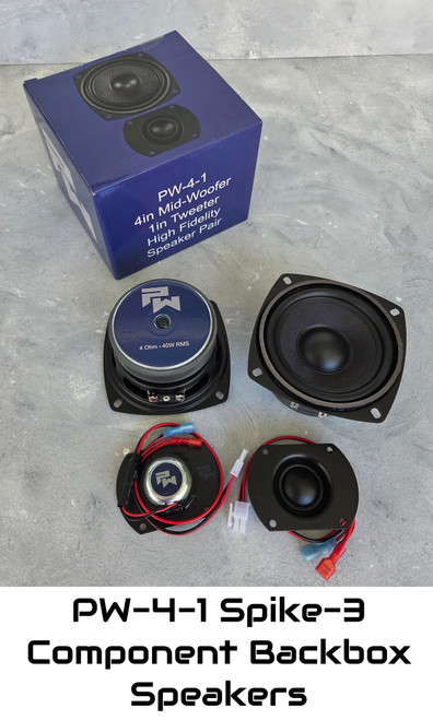 PinWoofer Spike-3 PW-4-1, 4in 1in Component Pinball Backbox Speaker Pair