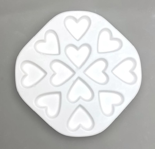 LF241 12 Hearts Frit Glass Mold - PREORDER