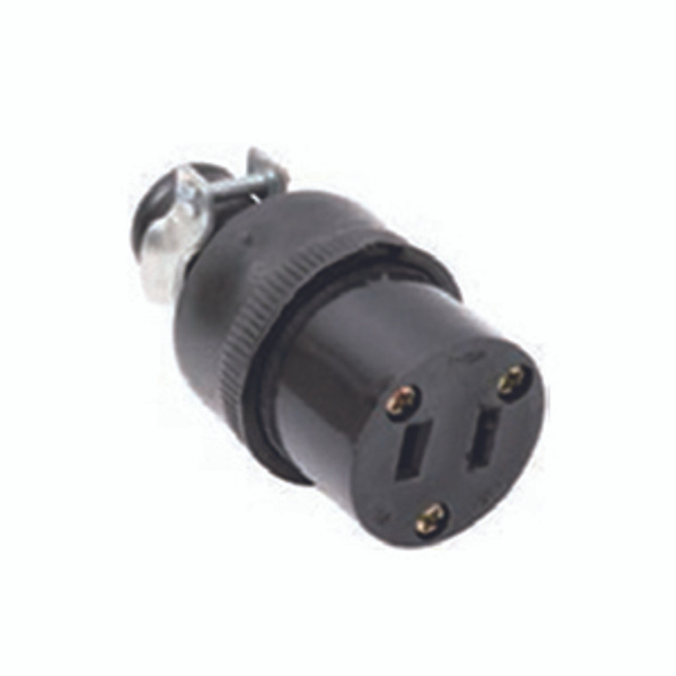 (NA-2224) Thermoplastic Rubber Connector, 2-Pole 2-Wire Non-Grounding, 15A-125V, NEMA 1-15R