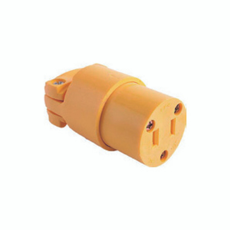 (NA-4882) Thermoplastic Vinyl Connector, 2-Pole 2-Wire Non-Grounding, 15A-125V, NEMA 1-15R