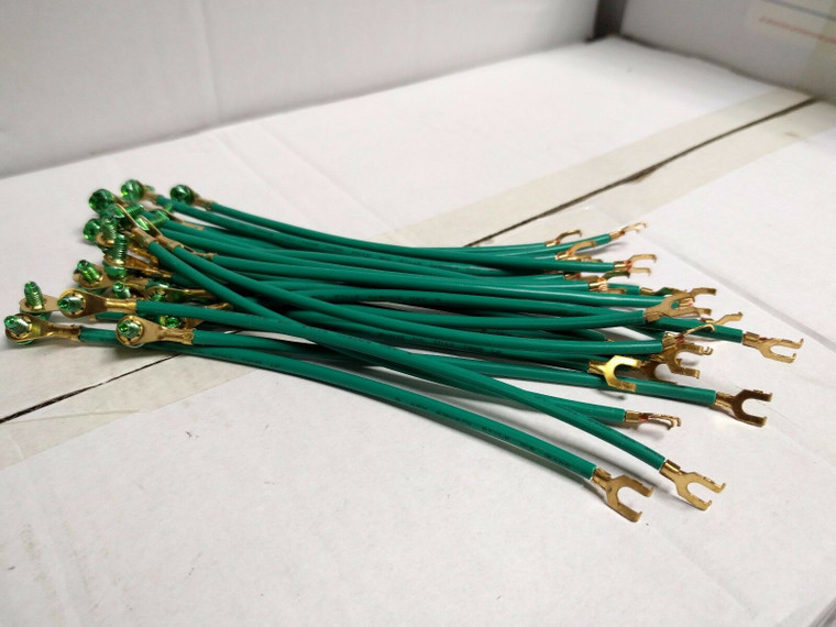 Grounding Pigtail Stranded Copper Wire w/ Fork Terminal, 7