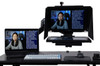 Desktop Arm Model Teleprompter Flex Plus 15.6" HD-SDI and HDMI Screen Prompter People Set up Side Angle with Arm - Free Fly Desktop Office, work from home Teleprompter - Face with Signal