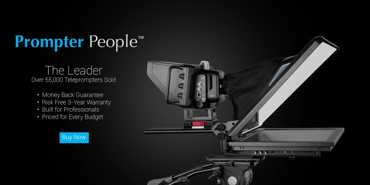 Master Prompter Professional Teleprompters | All Kinds | All Budgets | Prompter People