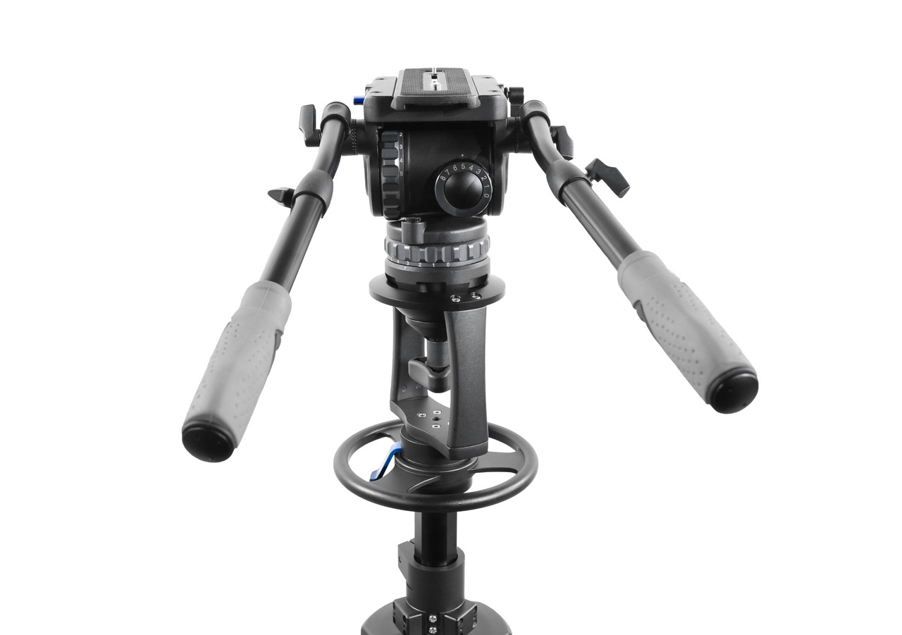 Heavy Duty 55lb - Pneumatic Pedestal Video Tripod - Prompter People