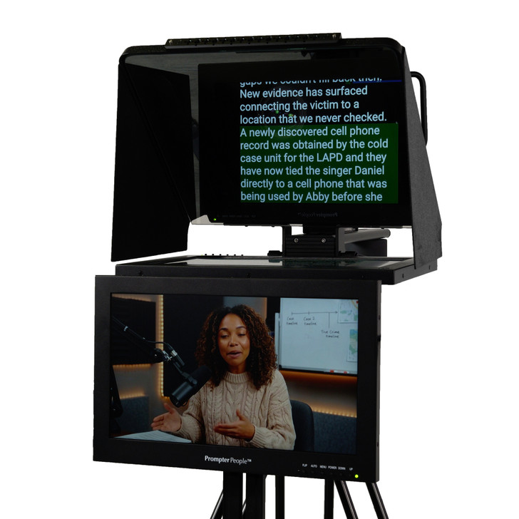 Flex Plus 16:9 15" RGB IPS | 3G-SDI | HDMI Teleprompter with Signal Angled