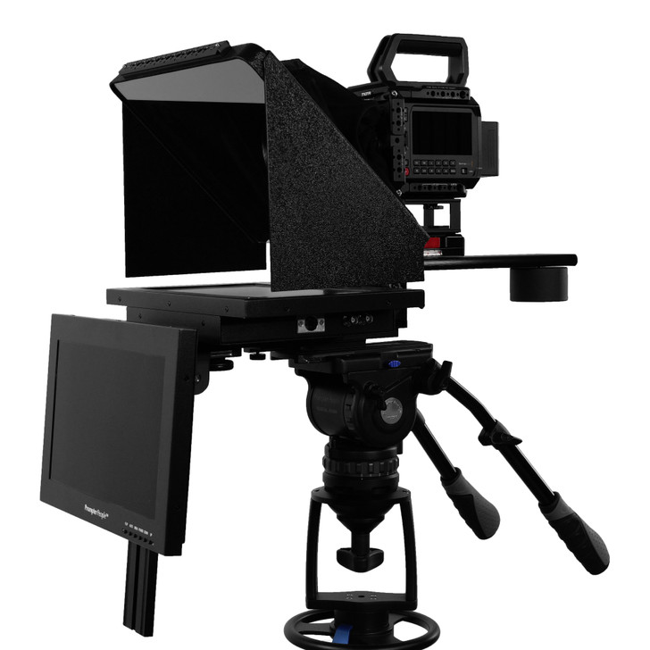 Flex Plus 16:9 12" RGB IPS | 3G-SDI | HDMI Teleprompter with Signal - Full Screen - Talent Monitor Teleprompter - Side