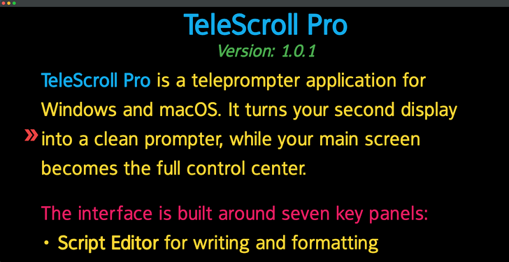 TeleScroll Pro Prompting Window