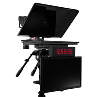 Prompter People Clock Mounted on Flex Plus Teleprompter