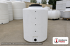 20 Gallon Vertical Liquid Storage Tank. 20 gallon capacity; Polyethylene; White; 28" H x 16" W x 16" L; fittings: 0.75"; max