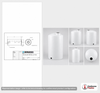 Dimensional spec drawing for Norwesco 160 Gallon Vertical Storage Tank
