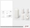 200 Gallon Vertical Liquid Storage Tank - Natural White (30" x 72") #41856