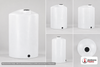 250 Gallon Vertical Liquid Storage Tank - Natural White