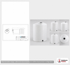 Dimensional spec drawing for Norwesco 1050 Gallon Vertical Storage Tank