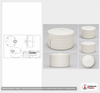 Dimensional spec drawing for Norwesco 1100 Gallon Vertical Storage Tank
