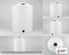 2500 Gallon Vertical Liquid Storage Tank - Natural White