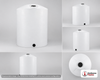 Dimensional spec drawing for Norwesco 2500 Gallon (98" L x 98" W x 86" H)