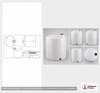 Dimensional spec drawing for Norwesco 3000 Gallon Vertical Storage Tank