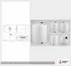 Dimensional spec drawing for Norwesco 4200 Gallon Vertical Storage Tank