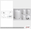 Dimensional spec drawing for Norwesco 6000 Gallon Vertical Storage Tank