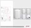 Dimensional spec drawing for Norwesco 6502 Gallon Vertical Storage Tank