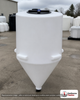 110 Gallon Full Drain Cone Bottom Inductor Tank. Polyethylene; White; 56" H x 30" W x 30" L.