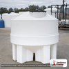 750 Gallon 20 Degree Cone Bottom Tank with Poly Stand. 750 gallon capacity; Polyethylene; White; dimensions 67.0in H x 73.0in W x 73.0in L; 319.0 lb empty; 1.5 specific gravity rating; fittings: 2"; max temp 120 deg  F / 48 deg  C; 3 Year Warranty. Manufacturer part number 40809. Manufactured by Norwesco. Sold by OneSource Plastics (https://www.onesourceplastics.com).