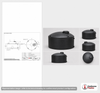 Dimensional spec drawing for Snyder Industries 1100 Gallon Vertical Water Tank (86" L x 86" W x 53" H)